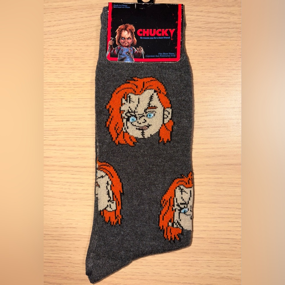 Chucky Halloween Socks NWT